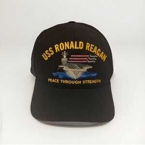 USS Ronald Reagan Black and Gold Cap